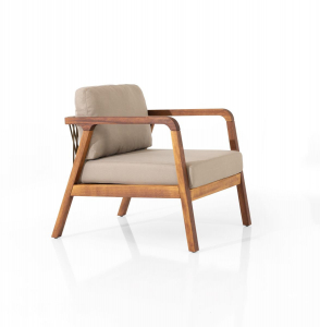 Комплект деревянной плетеной мебели Tagliamento Idea ироко, роуп, ткань Фото 11