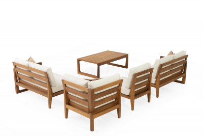 Комплект деревянной мебели Tagliamento Deep ироко, ткань Фото 6