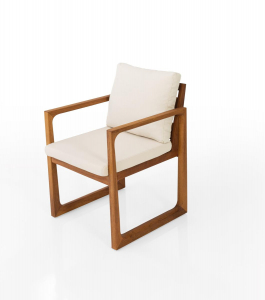 Кресло деревянное с подушками Tagliamento Deep ироко, ткань Фото 5