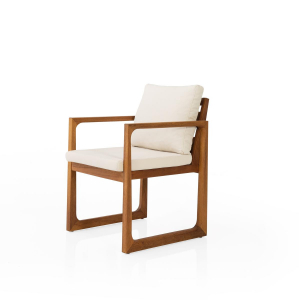 Кресло деревянное с подушками Tagliamento Deep ироко, ткань Фото 7