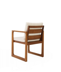 Кресло деревянное с подушками Tagliamento Deep ироко, ткань Фото 6