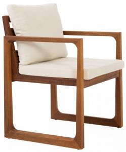 Кресло деревянное с подушками Tagliamento Deep ироко, ткань Фото 1