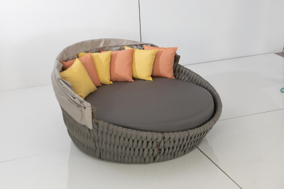 Лаунж-диван плетеный Tagliamento Relax алюминий, роуп, ткань Фото 7