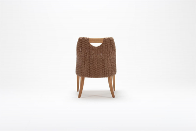 Кресло деревянное плетеное с подушкой Tagliamento Candy каштан, искусственный ротанг, олефин Фото 6