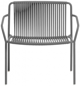Лаунж-кресло металлическое PEDRALI Tribeca сталь, ПВХ антрацит Фото 1