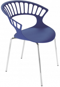 Кресло пластиковое PAPATYA Tiara сталь, стеклопластик фиолетовый Фото 1