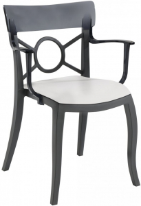 Кресло пластиковое с обивкой PAPATYA Opera-K Soft стеклопластик, поликарбонат, ткань Фото 1