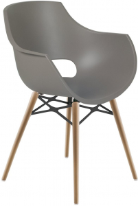 Кресло пластиковое PAPATYA Opal Wox Pro Beech бук, стеклопластик натуральный, тортора Фото 1