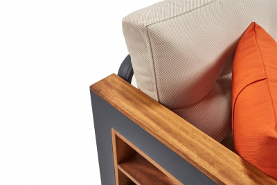 Комплект мягкой мебели Tagliamento Larix алюминий, ироко, олефин Фото 9