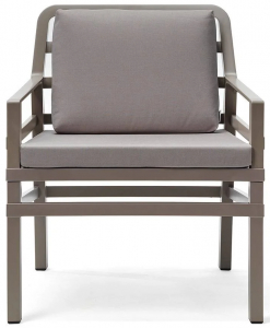 Кресло пластиковое с подушками Nardi Aria стеклопластик, акрил тортора, серый Фото 1