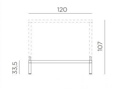 Комплект для увеличения высоты стола Nardi Kit Cube 120х70 High алюминий антрацит Фото 2