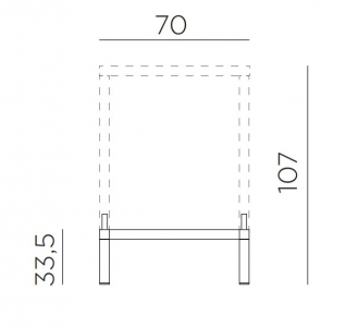 Комплект для увеличения высоты стола Nardi Kit Cube 70 High алюминий табак Фото 2