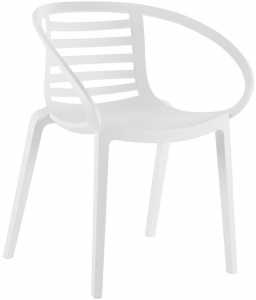 Кресло пластиковое PAPATYA Mambo стеклопластик белый Фото 1