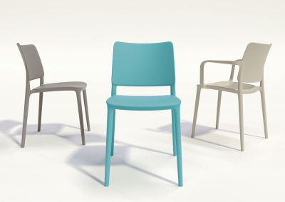 Комплект пластиковых стульев PAPATYA Joy-S Set 4 стеклопластик голубой Фото 7