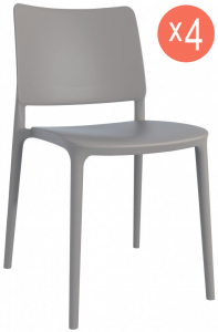 Комплект пластиковых стульев PAPATYA Joy-S Set 4 стеклопластик тортора Фото 1