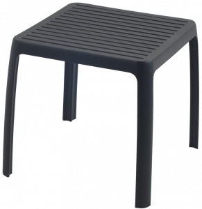 Столик пластиковый для шезлонга PAPATYA Wave Side Table стеклопластик антрацит Фото 1