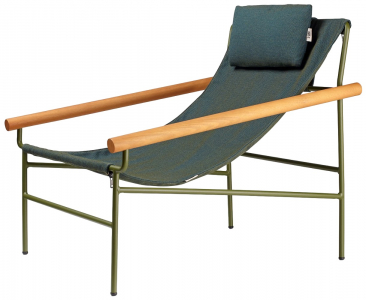 Кресло лаунж металлическое с подушкой Scab Design Dress Code Smart Outdoor сталь, акрил оливковый, черный Фото 1