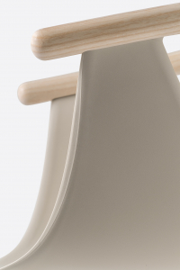 Кресло пластиковое PEDRALI Fox сталь, ясень, стеклопластик беленый ясень, песочный Фото 6