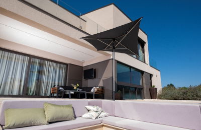 Зонт-парусник 2х2 м Scolaro Vela Titanium алюминий, акрил титан, антрацит Фото 6