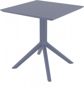Комплект пластиковой мебели Siesta Contract Sky 70 Air сталь, стеклопластик темно-серый Фото 4