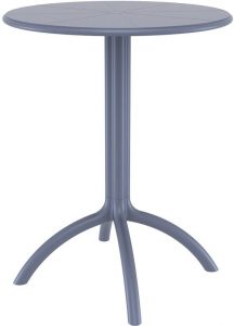 Комплект пластиковой мебели Siesta Contract Octopus Cross сталь, стеклопластик темно-серый Фото 5