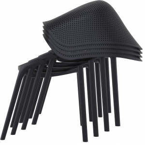 Комплект пластиковой мебели Siesta Contract Sky сталь, стеклопластик черный Фото 8