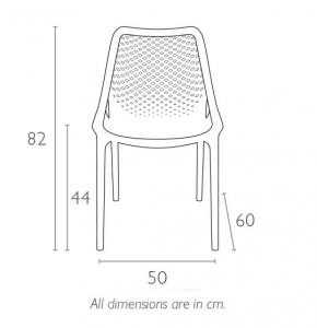 Комплект пластиковой мебели Siesta Contract Sky Folding 60 Air сталь, стеклопластик темно-серый Фото 2
