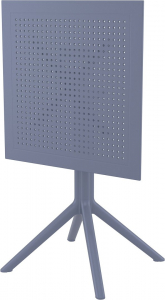Комплект пластиковой мебели Siesta Contract Sky Folding 60 Pro сталь, стеклопластик темно-серый Фото 9