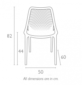 Комплект пластиковой мебели Siesta Contract Sky Folding 60 Air сталь, стеклопластик белый Фото 2