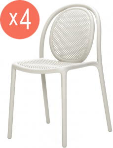 Комплект пластиковых стульев PEDRALI Remind Set 4 стеклопластик бежевый Фото 1