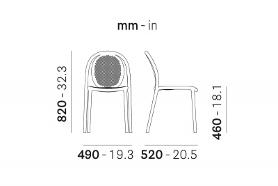 Комплект пластиковых стульев PEDRALI Remind Set 4 стеклопластик бежевый Фото 2