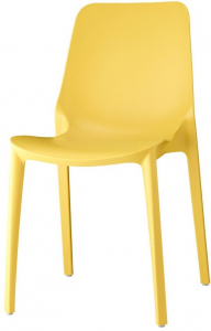 Комплект пластиковых стульев Scab Design Ginevra Set 4 стеклопластик желтый Фото 3