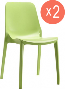 Комплект пластиковых стульев Scab Design Ginevra Set 2 стеклопластик светло-зеленый Фото 1