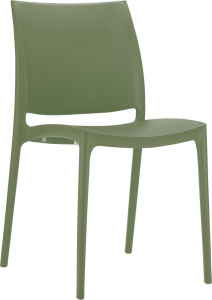 Комплект пластиковых стульев Siesta Contract Maya Set 2 пластик оливковый Фото 6