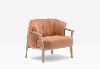 Кресло деревянное с подушкой PEDRALI Lamorisse Lounge ясень, ткань Фото 4