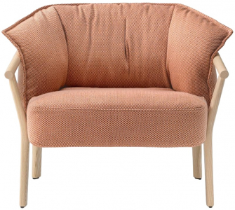 Кресло деревянное с подушкой PEDRALI Lamorisse Lounge ясень, ткань Фото 1