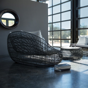 Столик плетеный кофейный JANUS et Cie Vino алюминий, искусственный ротанг, мрамор лавовый, белый Фото 9