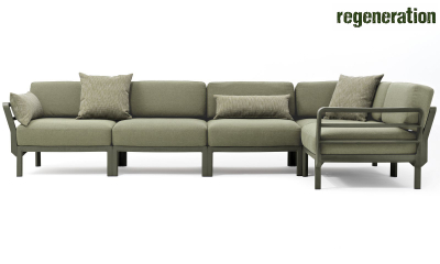 Диван пластиковый с подушками Nardi Maximo 5 стеклопластик, Sunbrella кактус, тимьян Фото 1