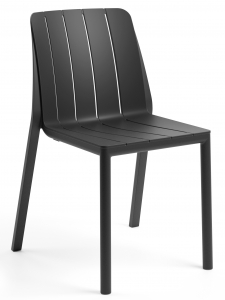 Стул пластиковый Nardi Tiberina Bistrot стеклопластик антрацит Фото 1