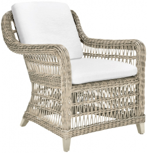 Кресло плетеное с подушками JANUS et Cie Arbor Alta алюминий, искусственный ротанг, акрил бежевый Фото 1