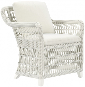 Кресло плетеное с подушками JANUS et Cie Arbor Alta алюминий, искусственный ротанг, акрил белый Фото 1