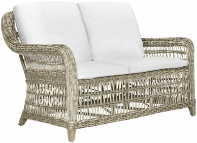 Диван двухместный плетеный с подушками JANUS et Cie Arbor Alta алюминий, искусственный ротанг, акрил бежевый Фото 1