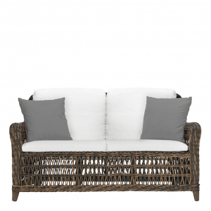 Диван двухместный плетеный с подушками JANUS et Cie Arbor Alta алюминий, искусственный ротанг, акрил коричневый Фото 5