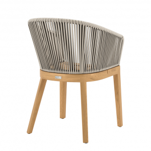 Кресло плетеное с подушкой JANUS et Cie Heron тик, алюминий, роуп, акрил натуральный, песочный Фото 9