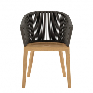 Кресло деревянное плетеное JANUS et Cie Heron тик, алюминий, роуп натуральный, ореховый Фото 3