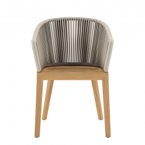 Кресло плетеное с подушкой JANUS et Cie Heron тик, алюминий, роуп, акрил натуральный, песочный Фото 6