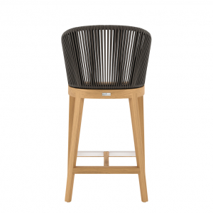 Кресло полубарное деревянное плетеное JANUS et Cie Heron тик, алюминий, роуп натуральный, ореховый Фото 5