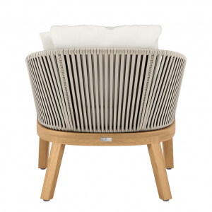 Кресло плетеное с подушками JANUS et Cie Heron тик, алюминий, роуп, акрил натуральный, песочный Фото 3
