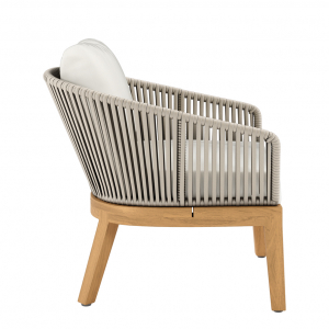 Кресло плетеное с подушками JANUS et Cie Heron тик, алюминий, роуп, акрил натуральный, песочный Фото 8