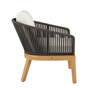 Кресло плетеное с подушками JANUS et Cie Heron тик, алюминий, роуп, акрил натуральный, ореховый Фото 6